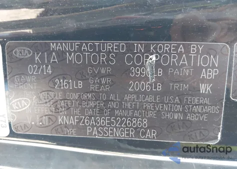 2014 Kia Forte Koup Sx from USA, damaged, VIN KNAFZ6A36E5226868